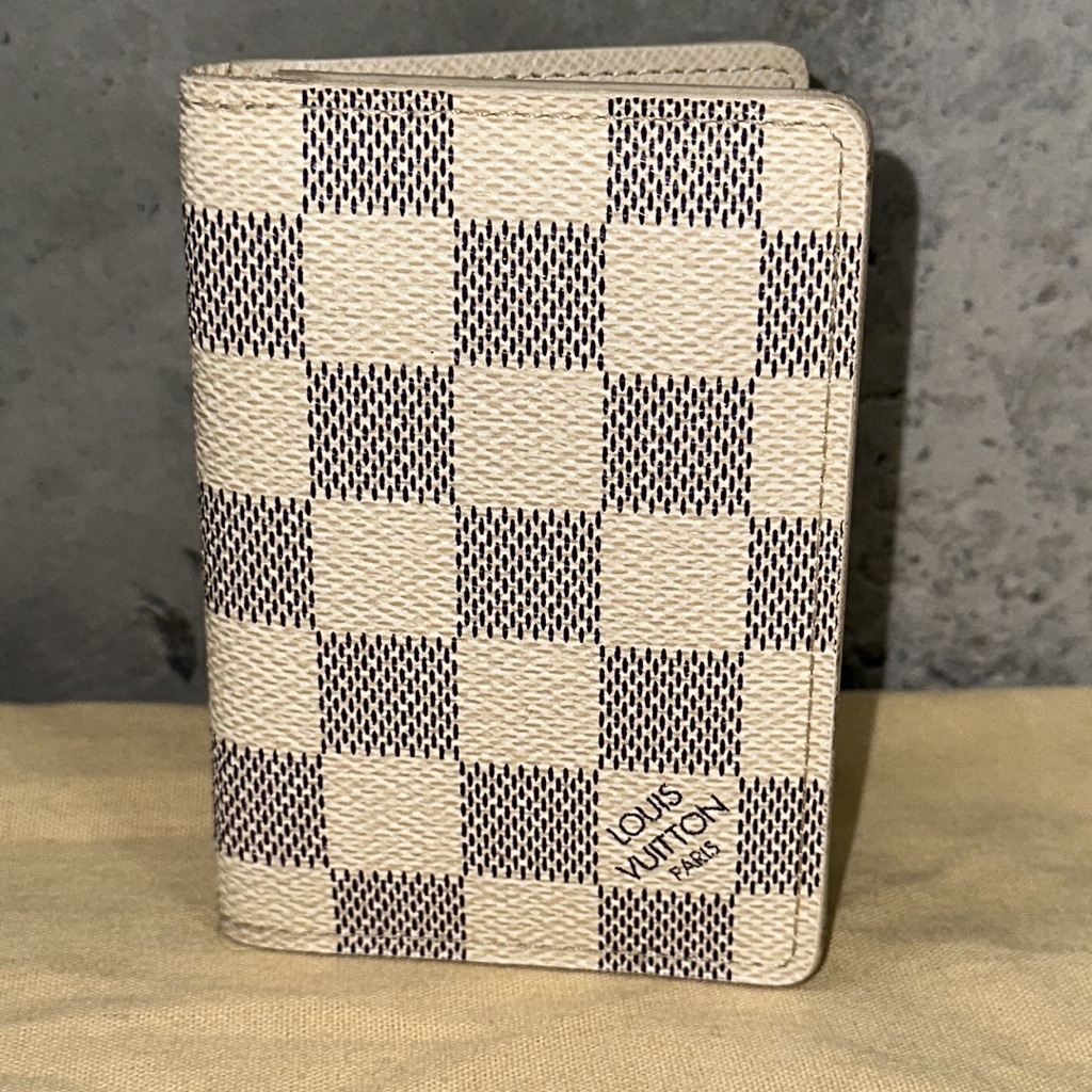 Louis Vuitton Damier Azur Pocket Organizer Wallet Card Case